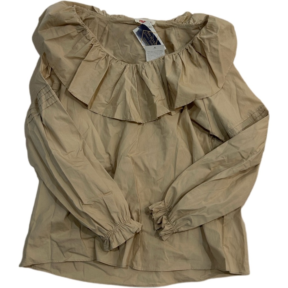 Tan Ruffled Women's Top